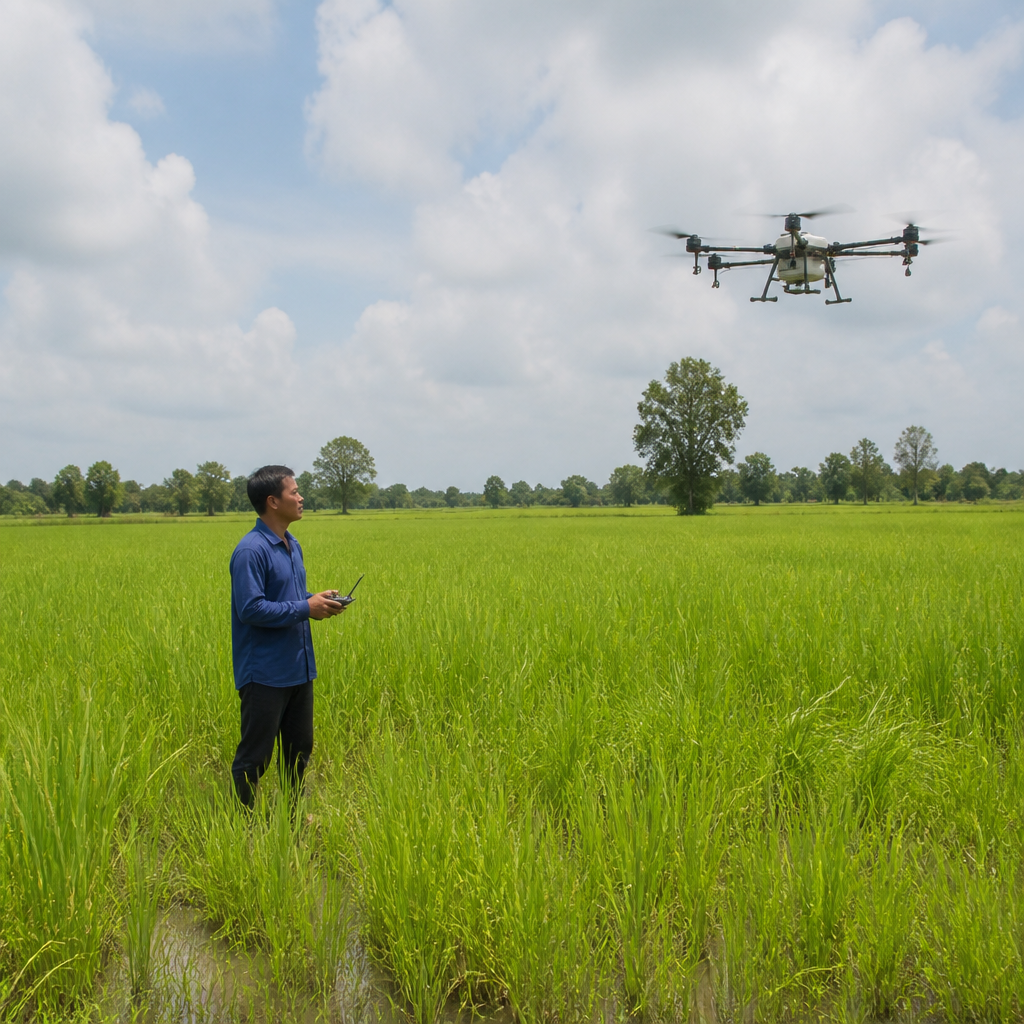 เปิดแปลงเกษตรกรยุคใหม่ที่ใช้ Smart Farming ผ่าน Agricultural Drone พ่นชีวภัณฑ์แทนยาฆ่าแมลงจนได้ใบรับรองเกษตรอินทรีย์ในปีเดียว