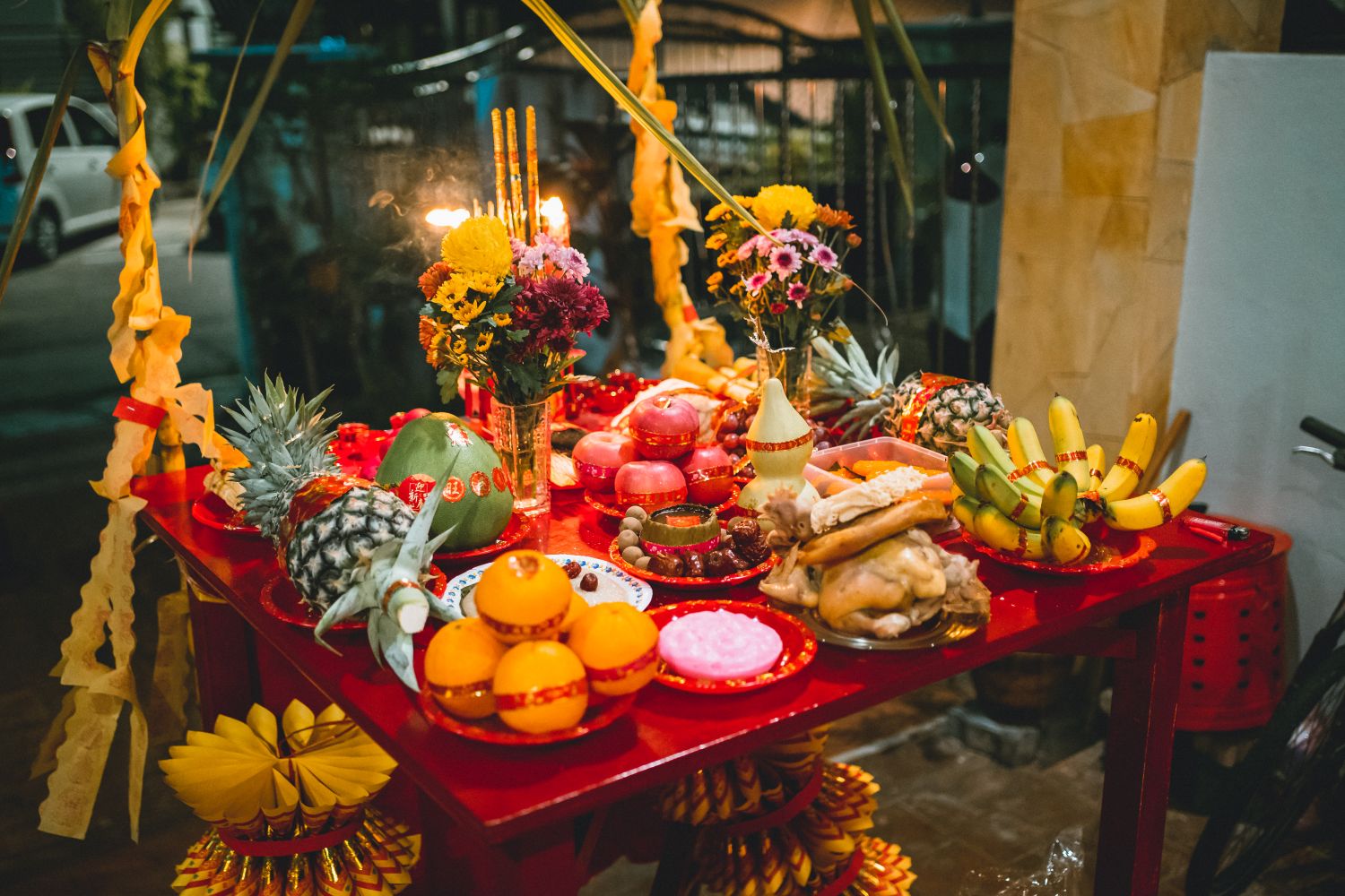 Chinese Ghost Festival offering set